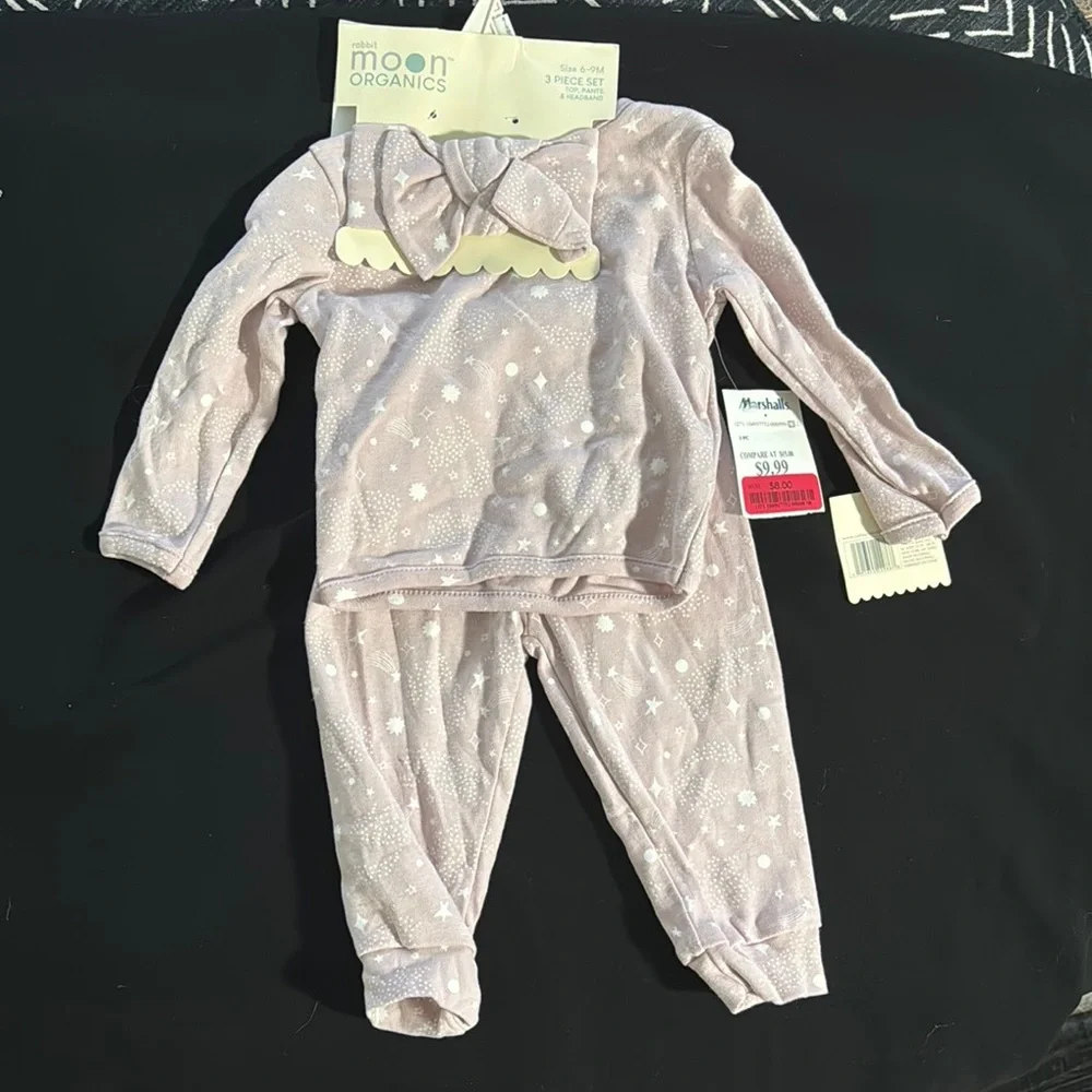 NWT Pink Infant’s 3 Piece Pajama Set - Picture 1 of 6